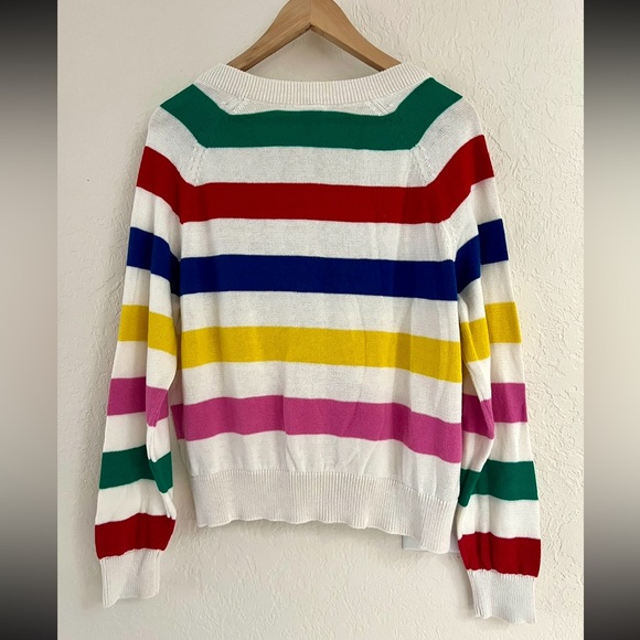 Disney 100 Mickey Mouse Multi-Color Striped Oversized Cardigan Size Medium - Picture 3 of 5